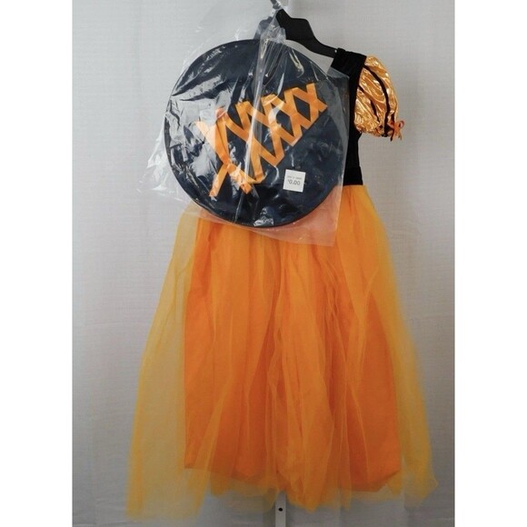 Girls Hyde and Eek FANCY WITCH Halloween Costume Size Small Dress (6-7) Orange - Picture 3 of 5